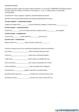 Particípio passado