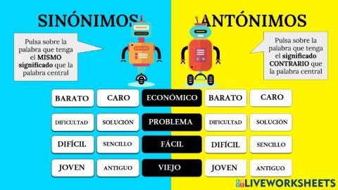 Antónimos y sinónimos