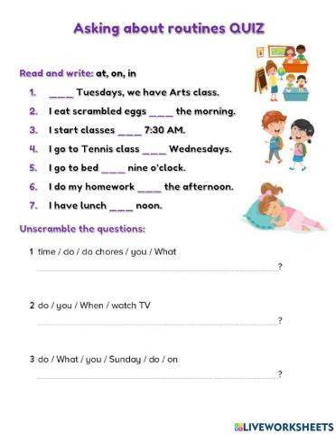 Asking about Routine