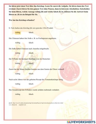 Wer hat das Ketchup erfunden?