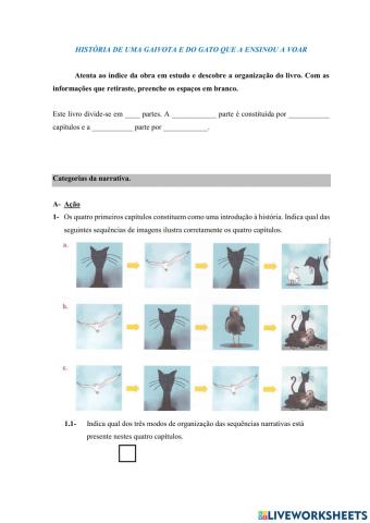 Ficha- História de uma Gaivota e de um Gato que a ensinou a voar