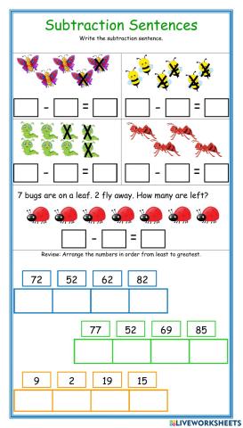 Subtraction Sentences 2 DJ