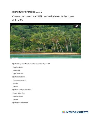 Describing island like paradise