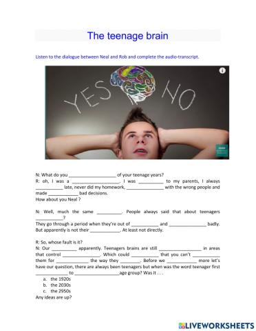 The teenage brain