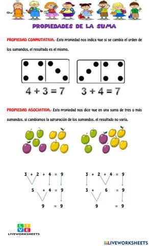 Propiedades de la adición
