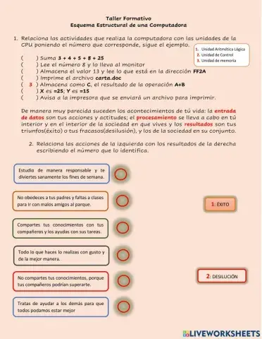 Taller Formativo -Esquema Estructural de una Computadora