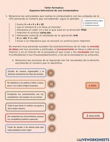 Taller Formativo -Esquema Estructural de una Computadora