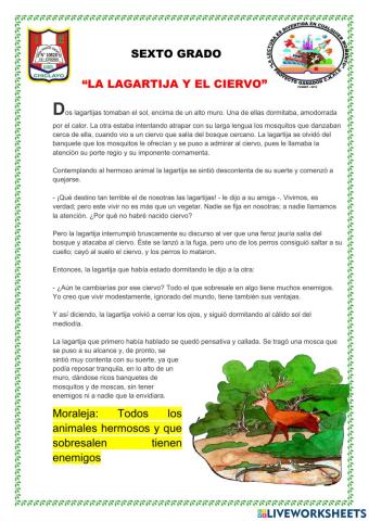 -la lagartija y el ciervo-