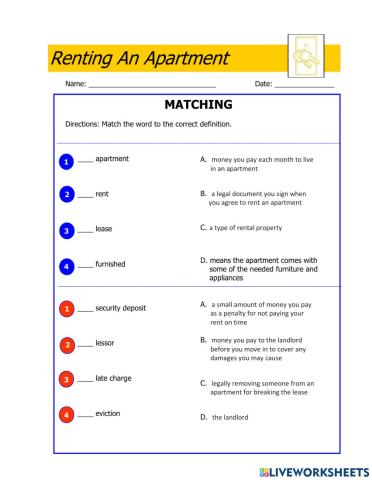 Renting an apartment-matching