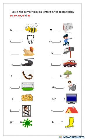 Phonics - Vowel Digraphs