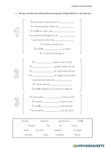 Las estaciones del año - canción