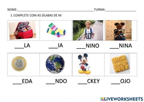 Sílabas de m