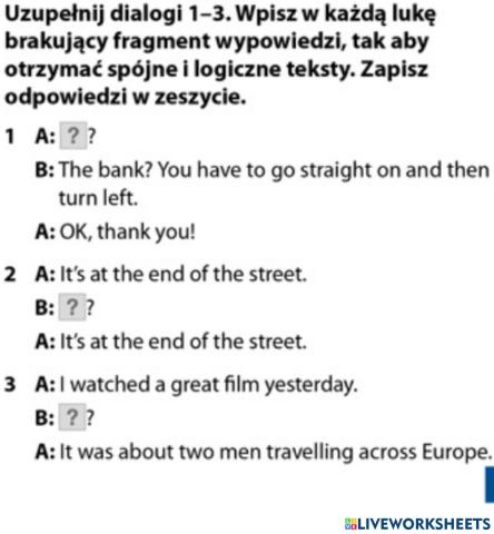 Skills checkpoint - completing the dialogue
