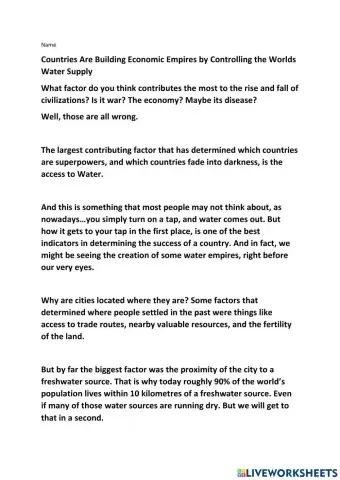 Countries Are Building Economic Empires by Controlling the Worlds Water Supply