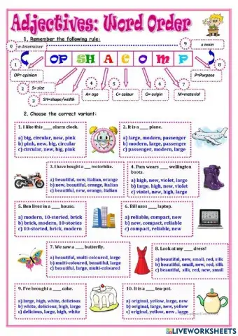 Adjectives: Word Order