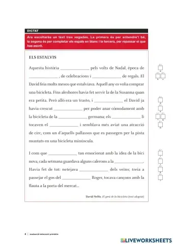 Dictat els estalvis. Competències llengua catalana