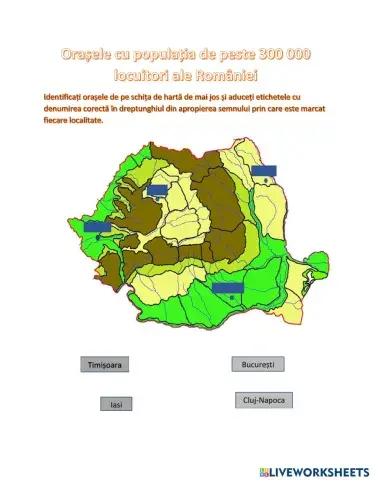 Orasele cu peste 300 000 de locuitori din România