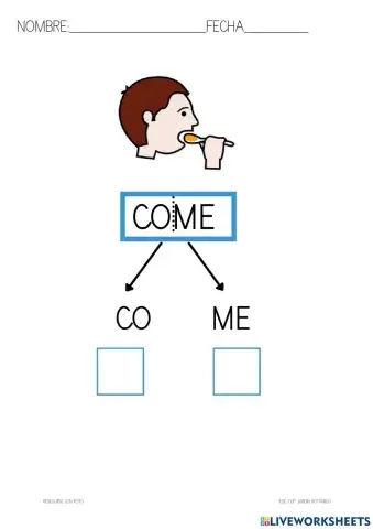 Ficha conciencia  silabica