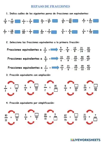 Fracciones equivalentes