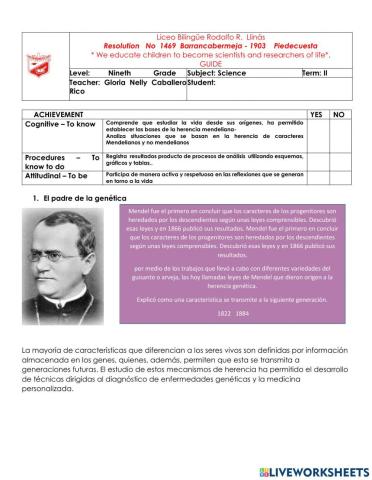 Primera ley de Mendel