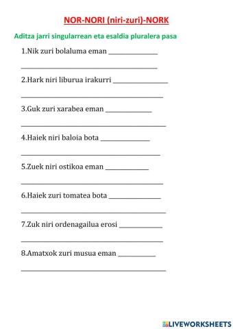 NOR NORI NORK (niri, zuri)