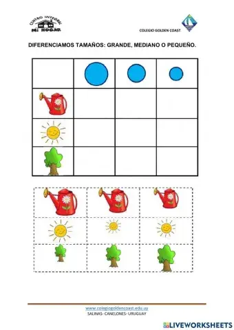 Diferenciamos tamaños