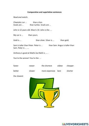 Comparative and superlative