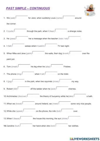 Past simple and past continuous