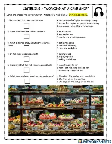 Cake Shop Listening PET