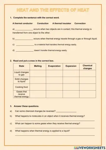 Heat and the effects of heat