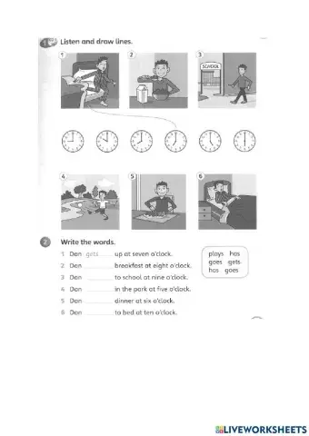 What time does Dan...?