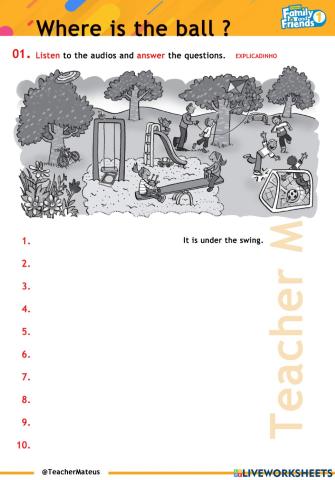 FF 1 - Unit 05 - Where is the ball ?