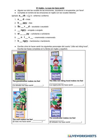 01 Inglés - Lo que me hace sentir