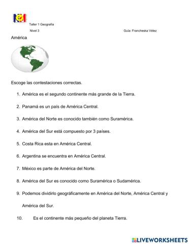 Preguntas de America