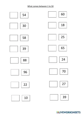 What comes before 1-100