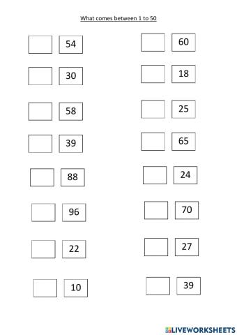 What comes before 1-100