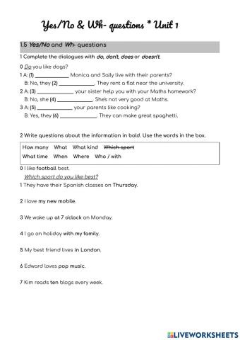 Yes-no & wh questions - mov & teens a1