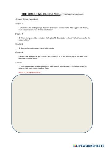 The creeping bookends