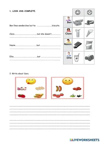 Writing about likes and dislikes