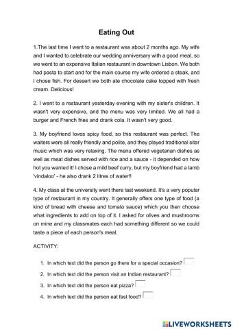 Reading Comprehension - Pre-.Intermediate 2