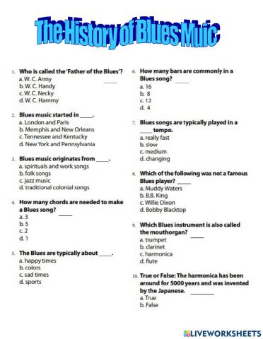 The History of Blues Music