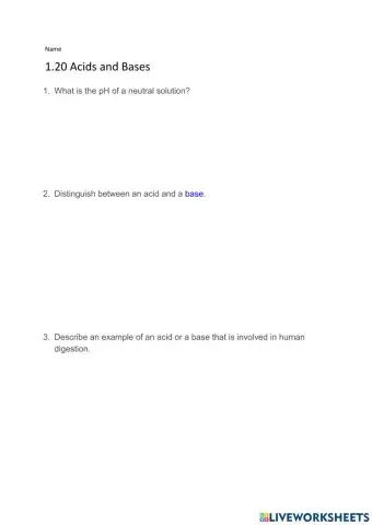 1.20 Acids and Bases