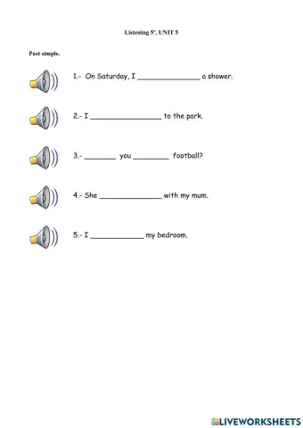 Listening past simple