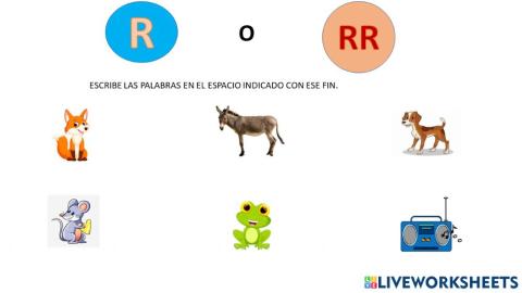 Escribimos palabras con r-rr