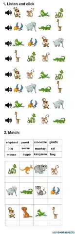 Tiger 1 - Unit 5 - Animals