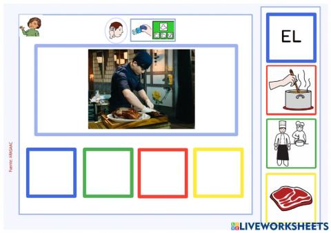 Ordenar frase cocinero