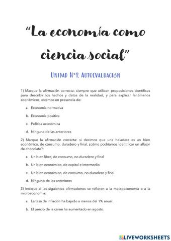 Introducción a la economía