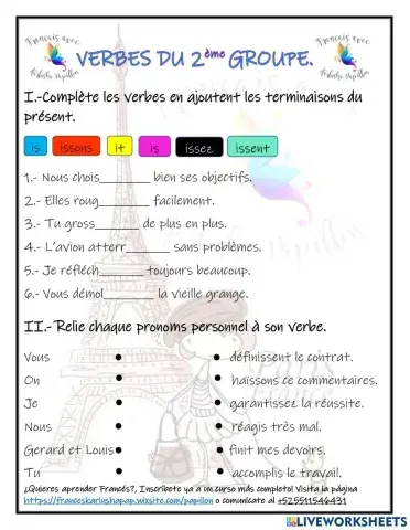 Verbes du 2ème groupe