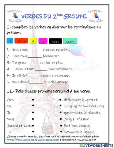 Verbes du 2ème groupe