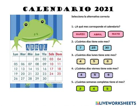 Usemos el calendario